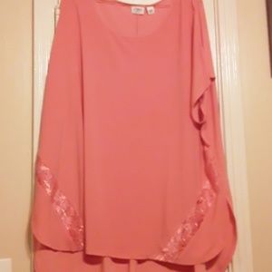 Coral Summer Blouse